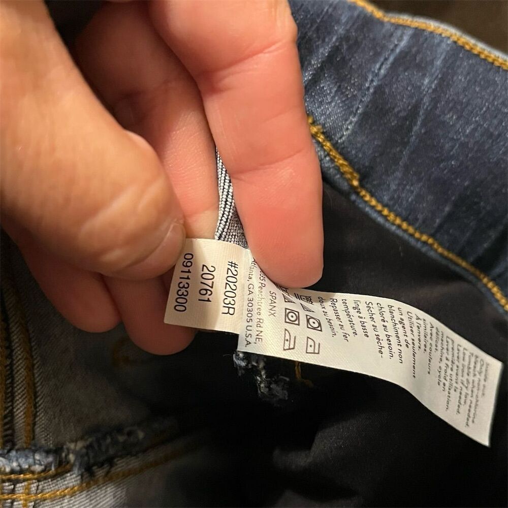SPANX Women's Distressed Ankle Skinny Jeans Blue Size M - Picture 8 of 8